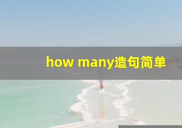 how many造句简单